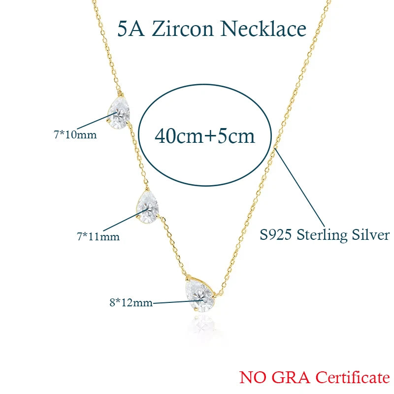 Three Stone Necklace